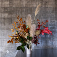 Load image into Gallery viewer, Flower delivery Boise. Large sculptural dried floral arrangement with autumn botanicals by Wildflower Floral Company
